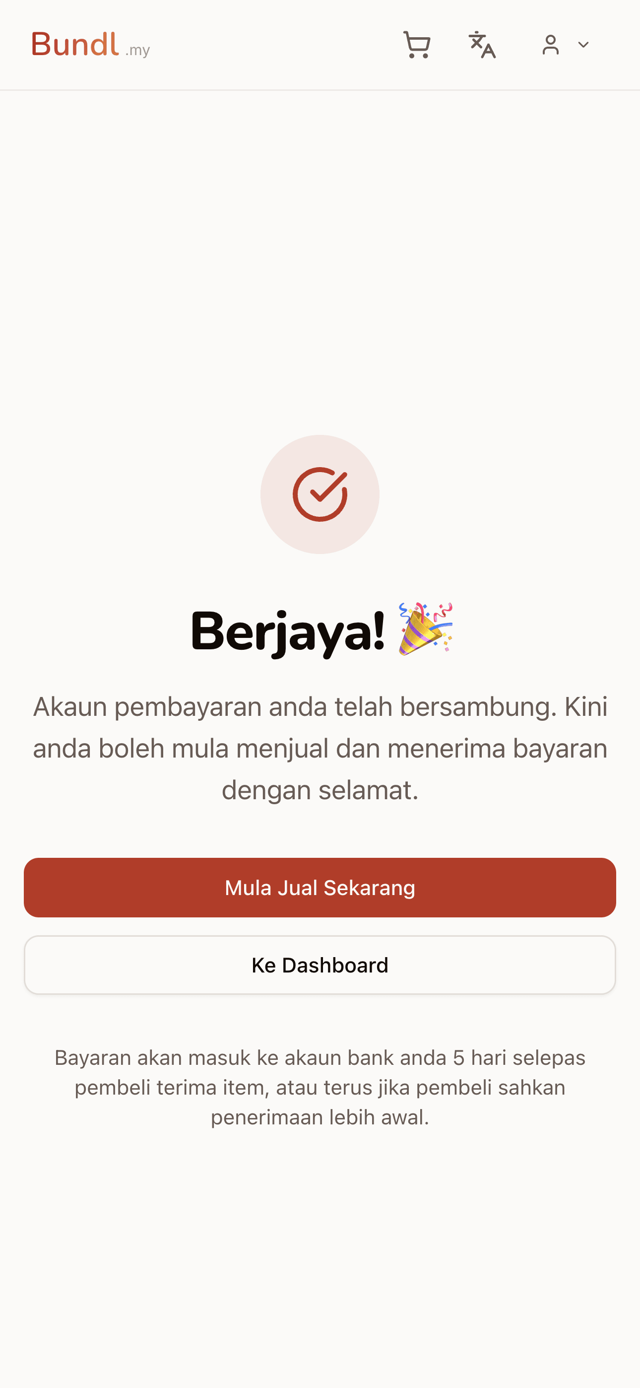 Application submitted - verification pending